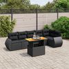 vidaXL Garden Sofa Set Black PE rattan Large Modular Garden Sofa Set