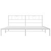 vidaXL Bed Frame White Powder-Coated Steel 72.0x84.0 in Bed Frame