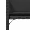 vidaXL Garden Chair Set of 4 Black PE rattan Medium Foldable