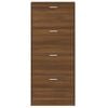 vidaXL Shoe Cabinet Brown oak Engineered wood 23.2 x 6.7 x 59.1 in