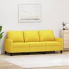 vidaXL 3-seater Sofa Light Yellow Fabric (100% polyester), metal, textilene
