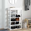 vidaXL Shoe Rack White Engineered wood Good for small spaces Shoe Rack