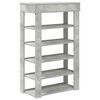 vidaXL Shoe Rack Concrete grey Engineered wood Medium Shoe Rack