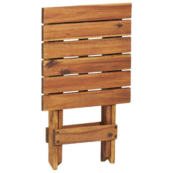 vidaXL Plant Stand Brown Solid Acacia Wood Compact Foldable