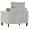 vidaXL Sofa Chair Light grey Velvet (100% polyester), metal, textilene