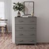 vidaXL Sideboard Light Gray Solid Pine Wood, MDF Medium Sideboard