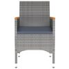 vidaXL Garden Dining Set Grey