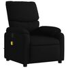 vidaXL Massage Recliner Chair Black Polyester Single Sofa
