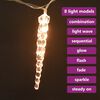 vidaXL Christmas Icicle Lights 100 pcs Warm White Acrylic