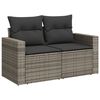 vidaXL Garden Sofa Set Grey, Dark Grey PE rattan Large Modular
