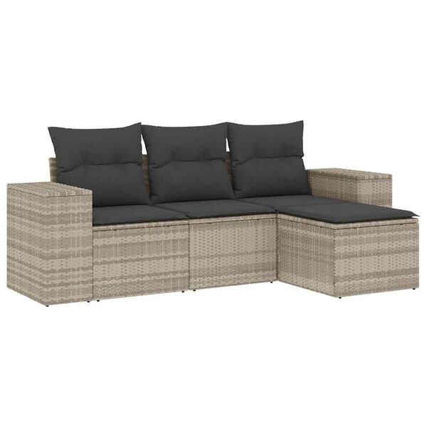 vidaXL Garden Sofa Set Light grey, Dark grey