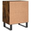 vidaXL Bedside Cabinet Smoked oak Engineered wood, iron