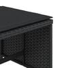 vidaXL Patio Stool Black PE rattan, Powder-coated steel, Foam