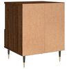 vidaXL Bedside Cabinet Set of 2 Brown Oak Engineered Wood, Metal Medium