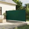 vidaXL Retractable Side Awning Dark green