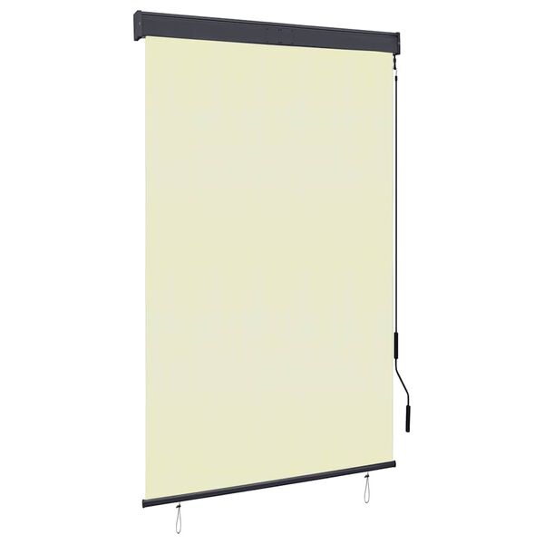 vidaXL Outdoor Roller Blind Cream 100% polyester, aluminum, steel