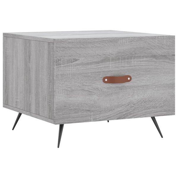 vidaXL Coffee Table Grey Sonoma Engineered wood, Iron Compact