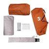 vidaXL Camping Tent Dome 4-Person Grey and Orange Waterproof