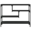 vidaXL Console Table Black Engineered Wood Medium Adjustable Feet