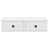 vidaXL Wall Shelf White Engineered wood 23.6 x 9.8 x 5.9 in