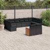 vidaXL Garden Sofa Set Black