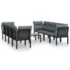 vidaXL Garden Lounge Set Black and Grey