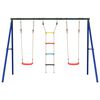 vidaXL Outdoor Swing Set Multicolor Painted steel, PE (polyethylene) Large