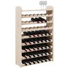 vidaXL Wine Rack with Top Board 28.5x9.8x43.9" Solid Wood Pine