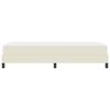 vidaXL Bed Frame with Mattress Cream 39.37 x 78.74 in Fabric