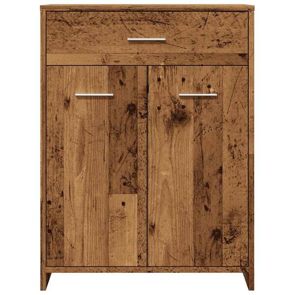 vidaXL Bathroom Cabinet Old Wood 23.6x13.0x31.5" Engineered Wood