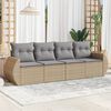 vidaXL Garden Sofa Set Beige, Light Grey