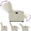 vidaXL Stand up Recliner Chair Cream Faux Leather