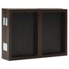 vidaXL Trifold Photo Frame Dark brown MDF, PS (polystyrene) Large