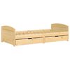 vidaXL Day Bed Natural Wood Solid pine wood, plywood 35.4 x 78.7 in