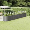 vidaXL Garden Raised Bed Gray Powder-Coated Steel Large