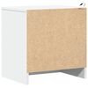 vidaXL Bedside Cabinet Set of 2 White Engineered wood Standard