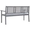 vidaXL Bench Gray, Anthracite Solid eucalyptus wood, 100% polyester Large