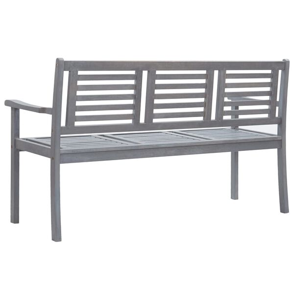 vidaXL Bench Gray, Anthracite Solid eucalyptus wood, 100% polyester Large