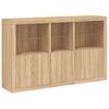 vidaXL Sideboard Sonoma oak Engineered wood, glass Large Sideboard