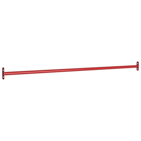 vidaXL Turning Bar Set of 2 Red Powder-coated steel Standard Durable