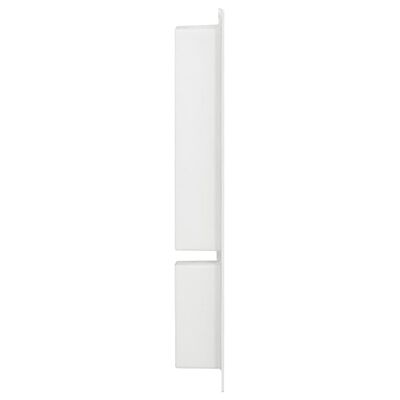 vidaXL Shower Niche with 2 Compartments High Gloss White 16.1"x27.2"x3.5"