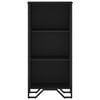 vidaXL Bookcase Black Engineered wood Medium Bookcase Rectangular