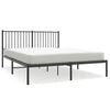 vidaXL Bed Frame Black Powder-coated steel King Size Bed Frame