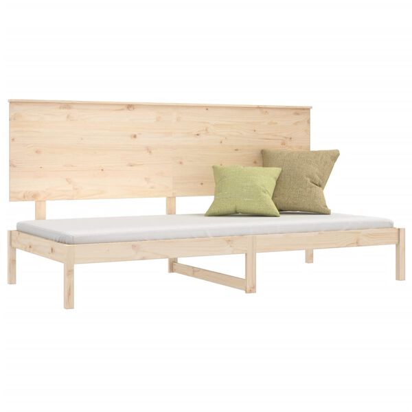 vidaXL Day Bed without Mattress 35.4x78.7" Solid Wood Pine