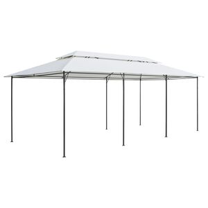 vidaXL Gazebo White Tubular steel Large UV-resistant materials Gazebo