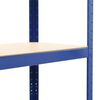 vidaXL 4-Layer Storage Shelf Blue Steel&Engineered Wood