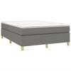 vidaXL Bed Frame Dark Gray 100% polyester fabric, plywood, engineered wood