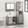 vidaXL Bathroom Furniture Set Grey Sonoma Engineered Wood, Metal Large