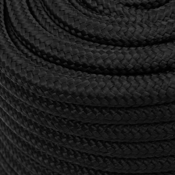vidaXL Boat Rope Full Black 0.63 " 328.1 ' Polypropylene