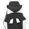 vidaXL Gaming Chair Black and White Faux Leather